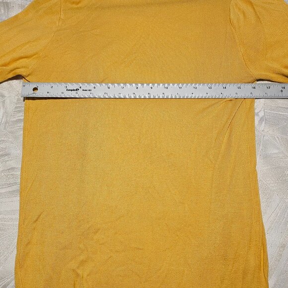 Women’s Yellow Open Front Cardigan, Medium - Picture 4 of 5